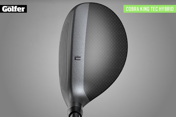 The address view of the Cobra Golf King Tec hybrid.