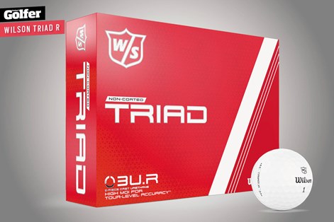 The non-coated Wilson Triad R golf ball is even more accurate. The non-coated Wilson Triad R golf ball is even more accurate.