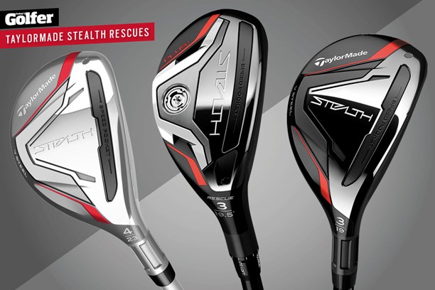 The TaylorMade Stealth Rescue clubs.