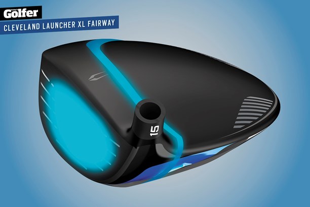 The Cleveland Launcher XL Halo fairway wood has a flex zone in the face to create more energy transfer into the ball.