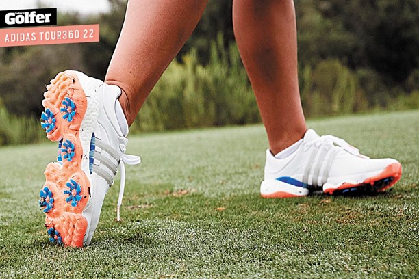 Danielle Kang wears the new adidas Tour360 22 golf shoe.