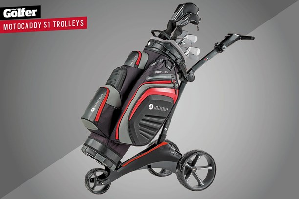 The Motocaddy S1 trolley.