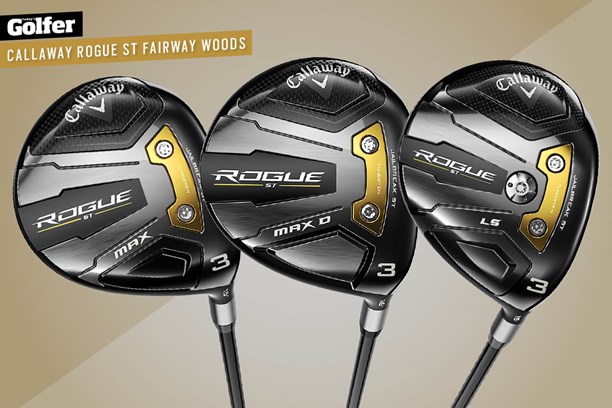 The Callaway Rogue ST Max, Max D and LS fairway woods.