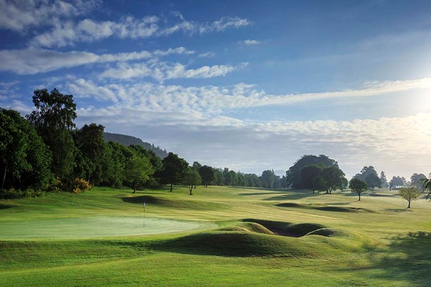 The 9th hole on Crieff Golf Club's Ferntower course.