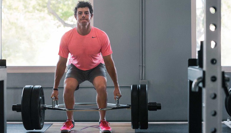 Rory McIlroy spends a lot of time in the gym.