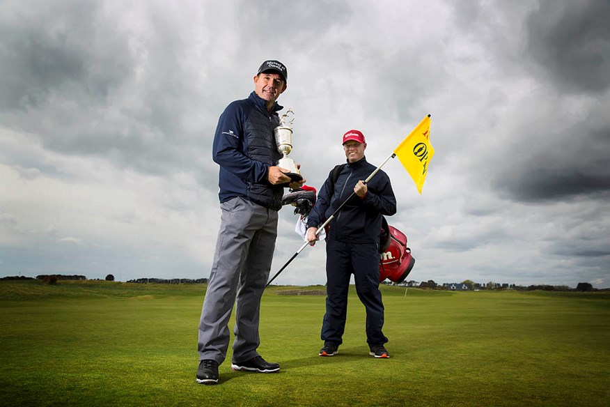 Padraig Harrington and caddie Ronan Flood.