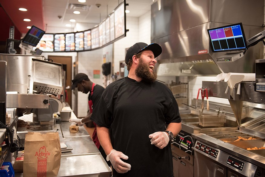 GETTY: Images from Andrew Beef Johnston's visit to Arby's New York