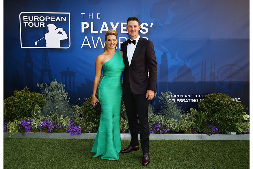 Justin Rose of England and his wife Kate attend the European Tour Players' Awards 