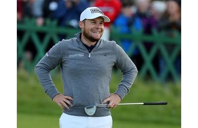 Tyrrell Hatton and his Ping Vault Oslo putter which he used to win the Dunhill Links