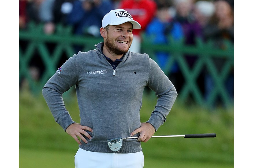 Tyrrell Hatton and his Ping Vault Oslo putter which he used to win the Dunhill Links