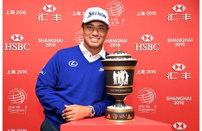 WGC-HSBC Champions winner Hideki Matsuyama in the bag