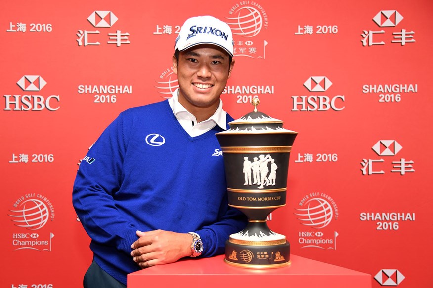 WGC-HSBC Champions winner Hideki Matsuyama in the bag