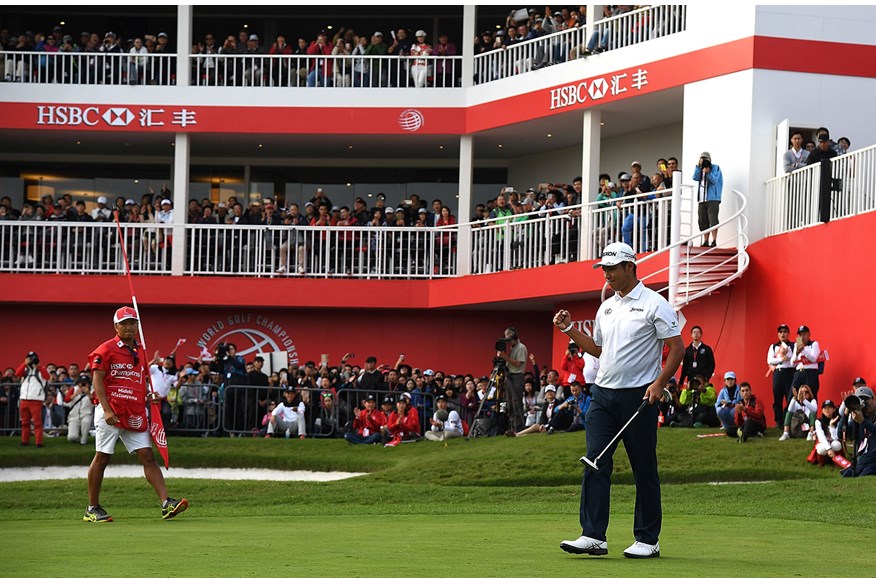 WGC-HSBC Champions winner Hideki Matsuyama in the bag