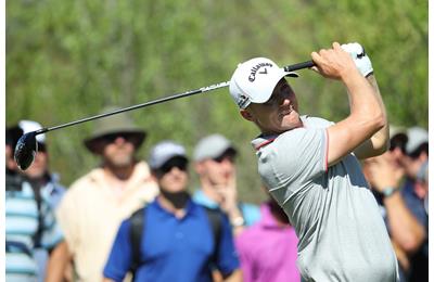 Alex Noren tees off on the 14th hole during day four of the Nedbank Golf Challenge at Gary Player CC