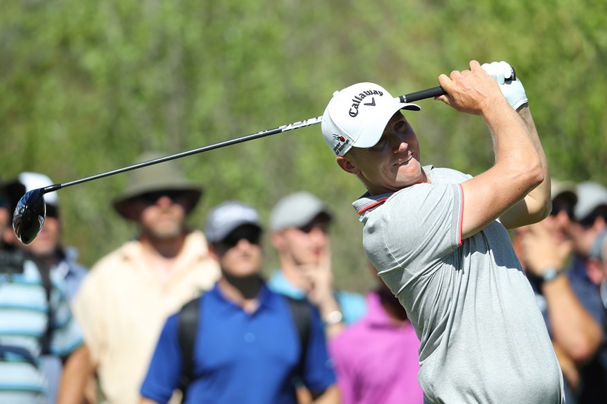 Alex Noren tees off on the 14th hole during day four of the Nedbank Golf Challenge at Gary Player CC