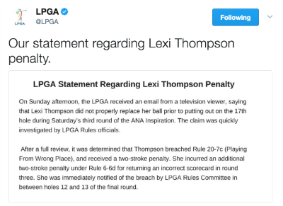 LPGA Statement