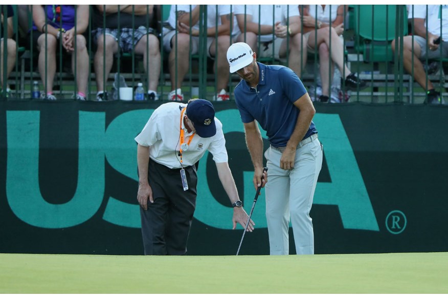 Dustin Johnson US open rules penalty