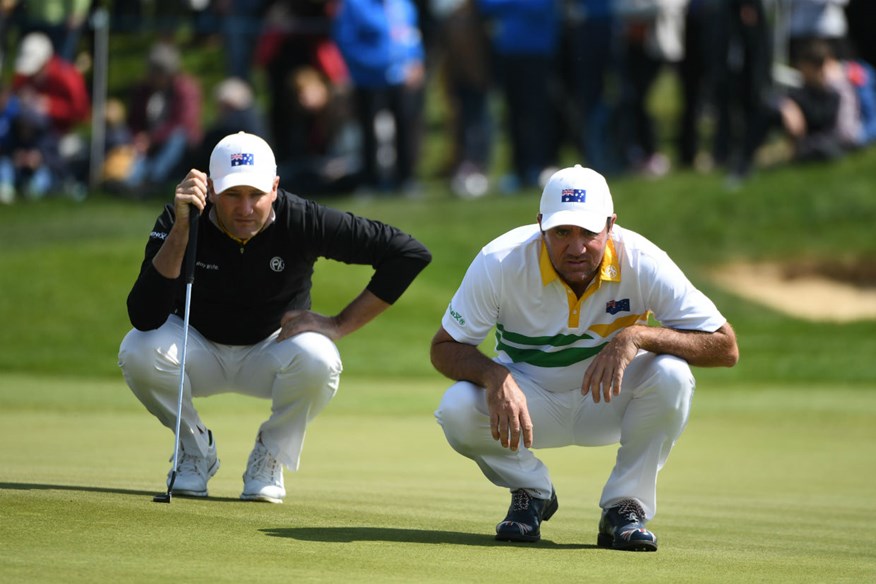 Scott Hend and Sam Brazel of Australia at Golf Sixes