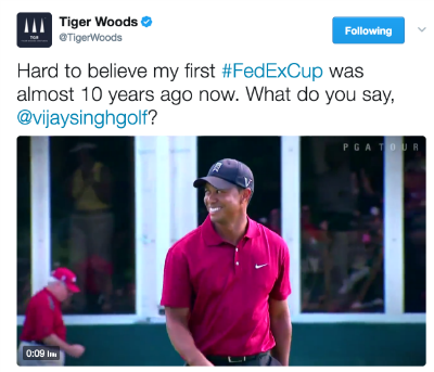 Tiger Woods remembers FedExCup