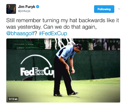 Jim Furyk tweets about FedExCup