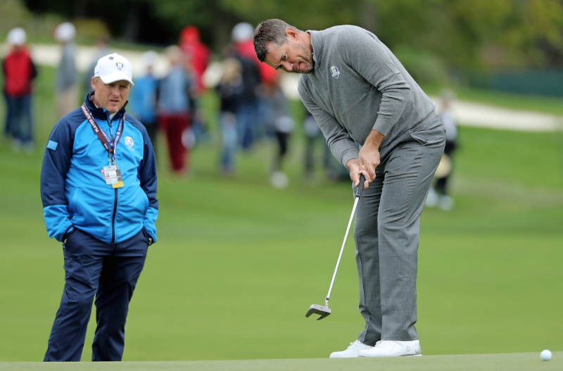 Lee Westwood and Phil Kenyon at the Ryder Cup