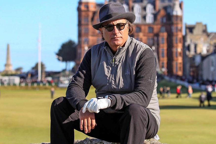 Andy Garcia poses on the Swilcan Bridge at St Andrews.