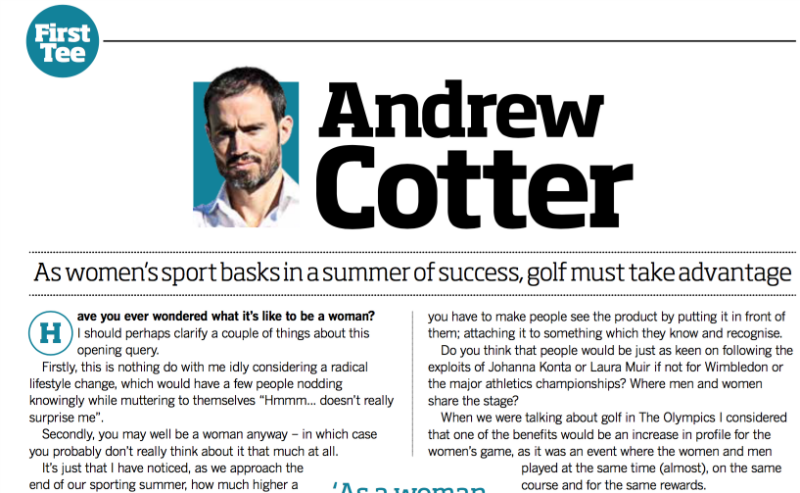 Andrew Cotter's column preview