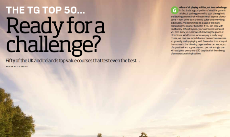 TG Top 50 challenging courses