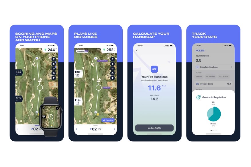 Hole19 provides accurate GPS yardages, digital scorecards, and statistical tracking