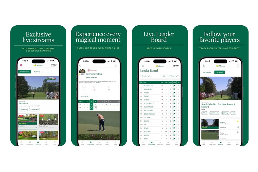 The Masters Tournament app delivers comprehensive event coverage of the year"s first major