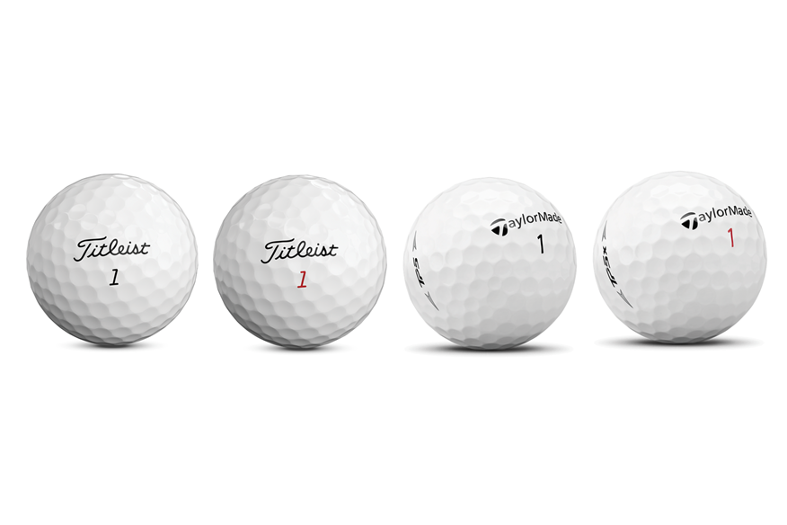 Titleist Pro V1 and TaylorMade TP5 golf balls