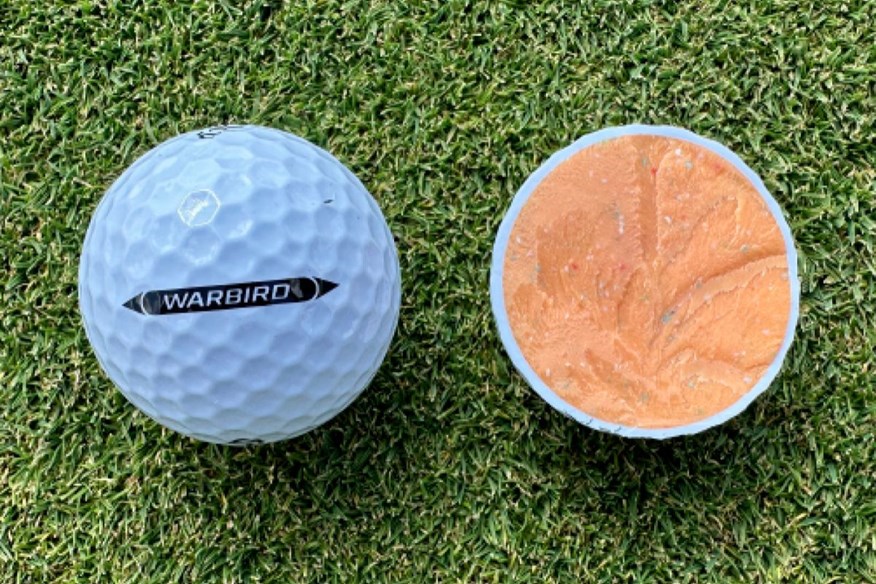 Callaway Warbird Distance+ golf ball cut through