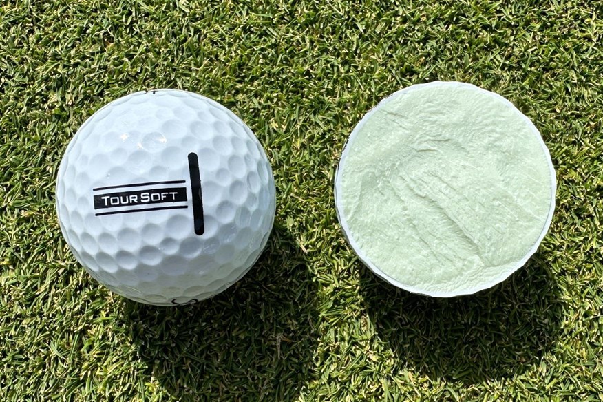 Titleist Tour Soft golf ball cut through