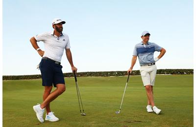 Dustin Johnson and Rory McIlroy wore shorts at a recent charity golf event.