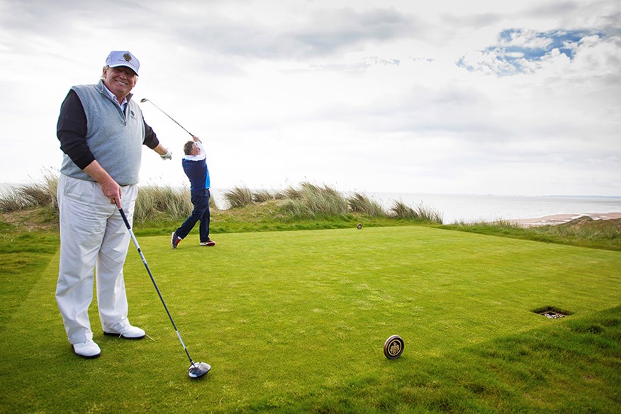 The golf course is Donald Trump's 'happy place'.