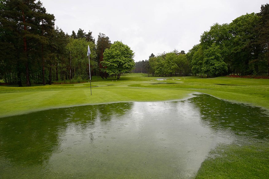 UK golf courses suffered due to a wet and windy winter. 