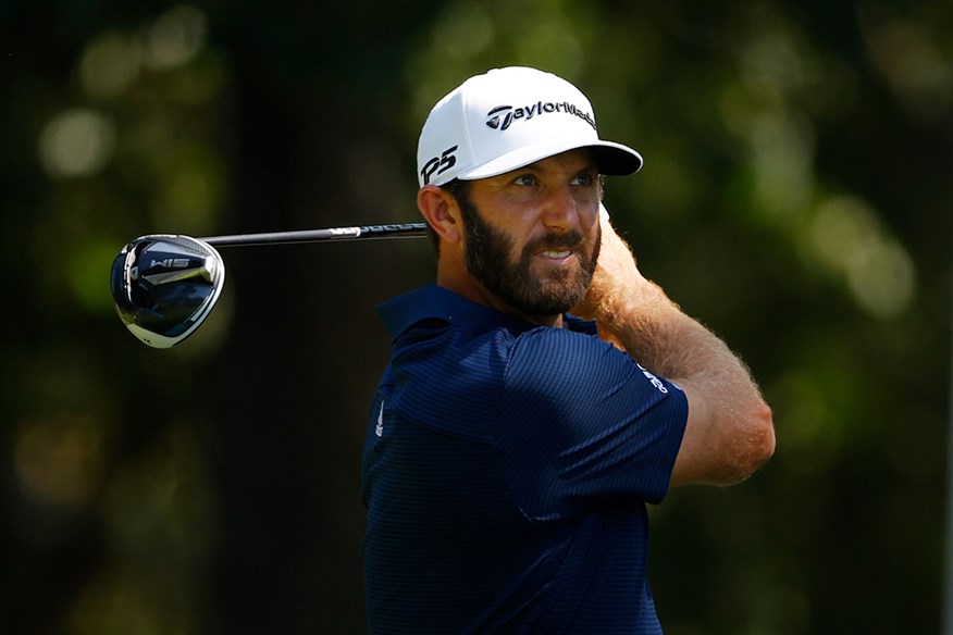 Dustin Johnson swings at 90 per cent power.