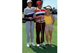 A young Tiger Woods with parents Earl and Tida.