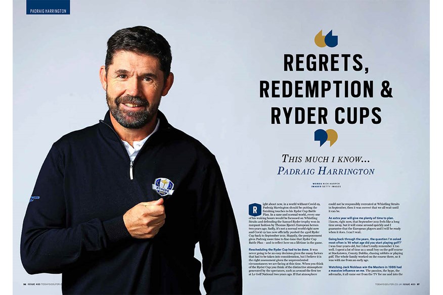 Ryder Cup captain Padraig Harrington