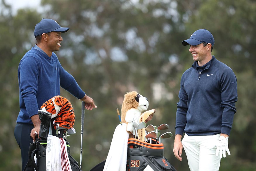 Tiger Woods and Rory McIlroy tee off at 9.58pm.