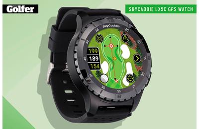 The new SkyCaddie LX5C GPS golf watch.