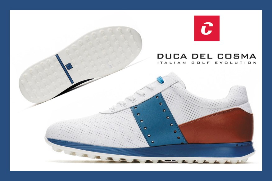 The heel, toe and sole of the Duca Del Cosma Belair golf shoes help keep you stable.