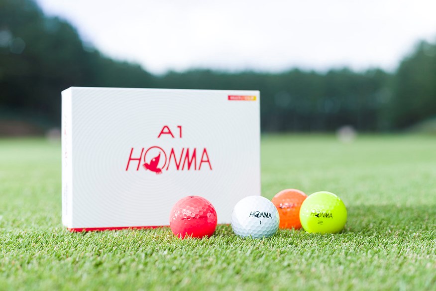 The two-piece Honma A1 golf ball.