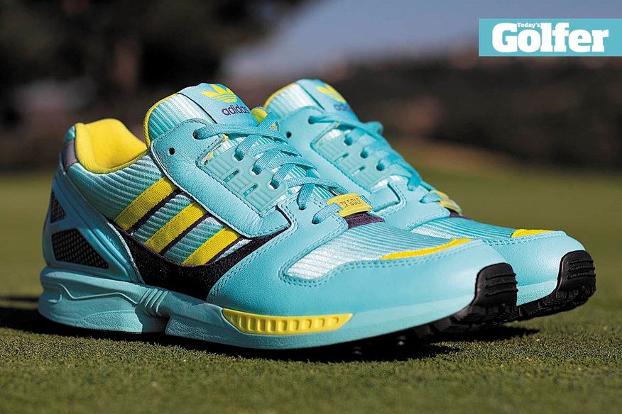 You'll stand out in the new adidas ZX 8000 Golf shoe.