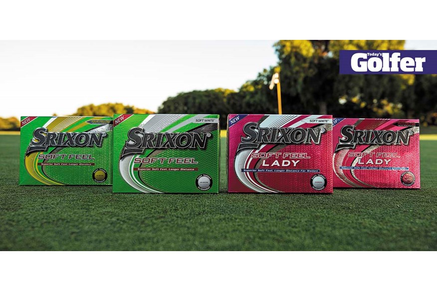 The new range of Srixon Soft Feel golf balls.