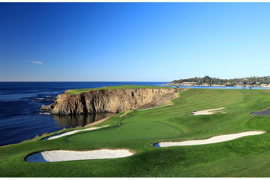 Pebble Beach's 8th hole provides Padraig Harrington's favourite view.