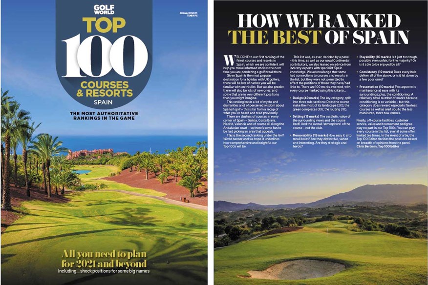 The best golf courses and resorts in Spain.