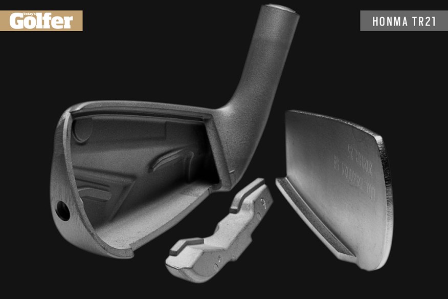 Inside the hollow-bodied Honma TR21 X iron.