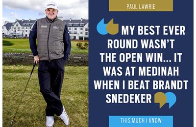 Paul Lawrie at Carnoustie, the scene of his 1999 Open win.