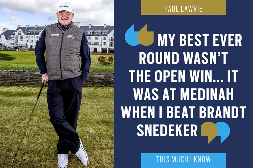 Paul Lawrie at Carnoustie, the scene of his 1999 Open win.